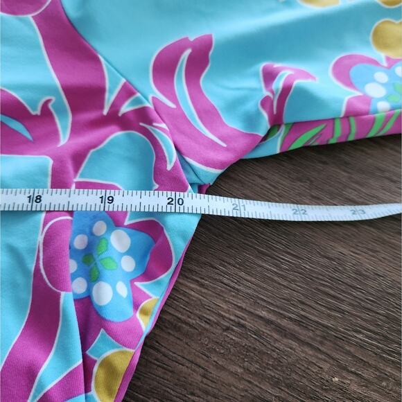 J. McLaughlin Catalina Cloth Tropical Floral Tunic Top L Beach Coastal Vacation - Picture 6 of 7